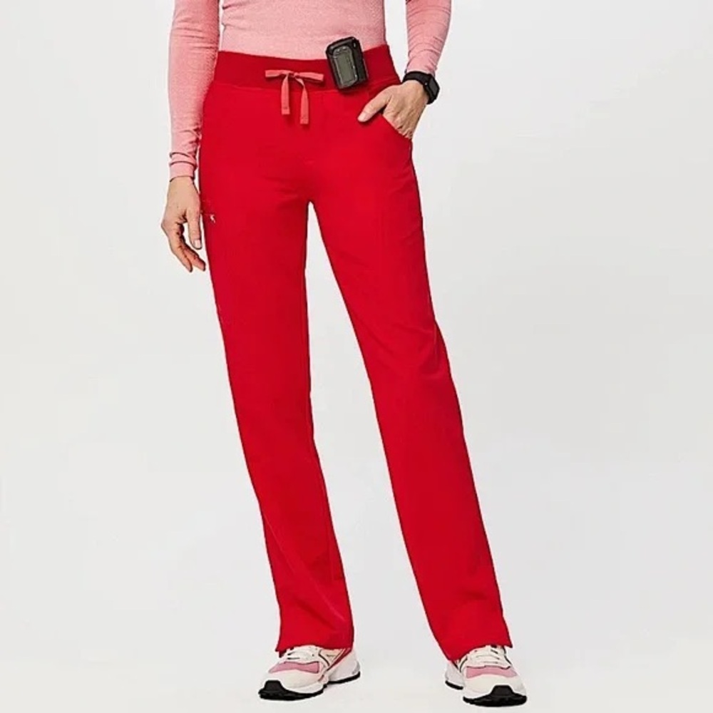 Figs Kade Pop Red Scrub Pants